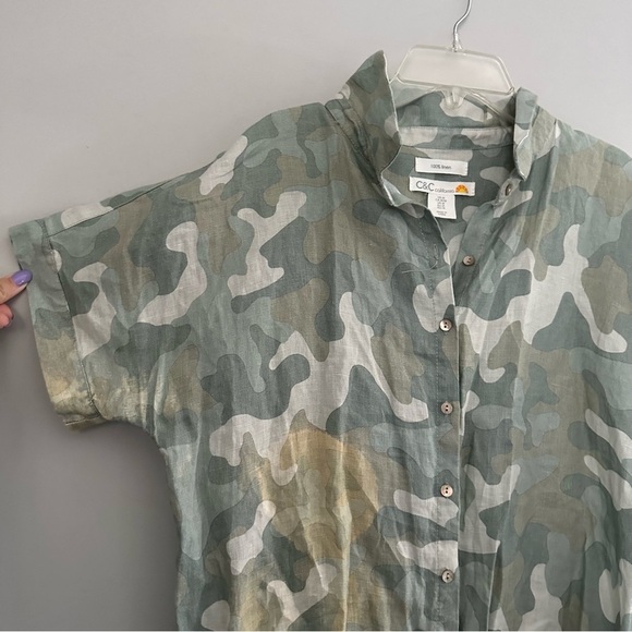 C&C California Camo Kimono Button Down Dress - Picture 3 of 9